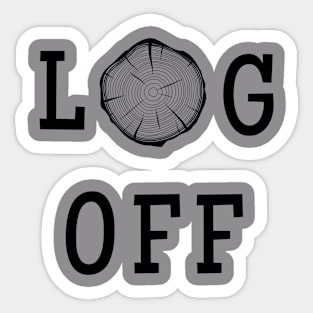 Log Off Sticker